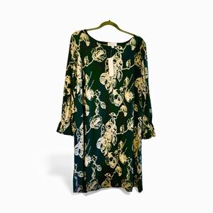 Gilli Green and Cream Floral Dress